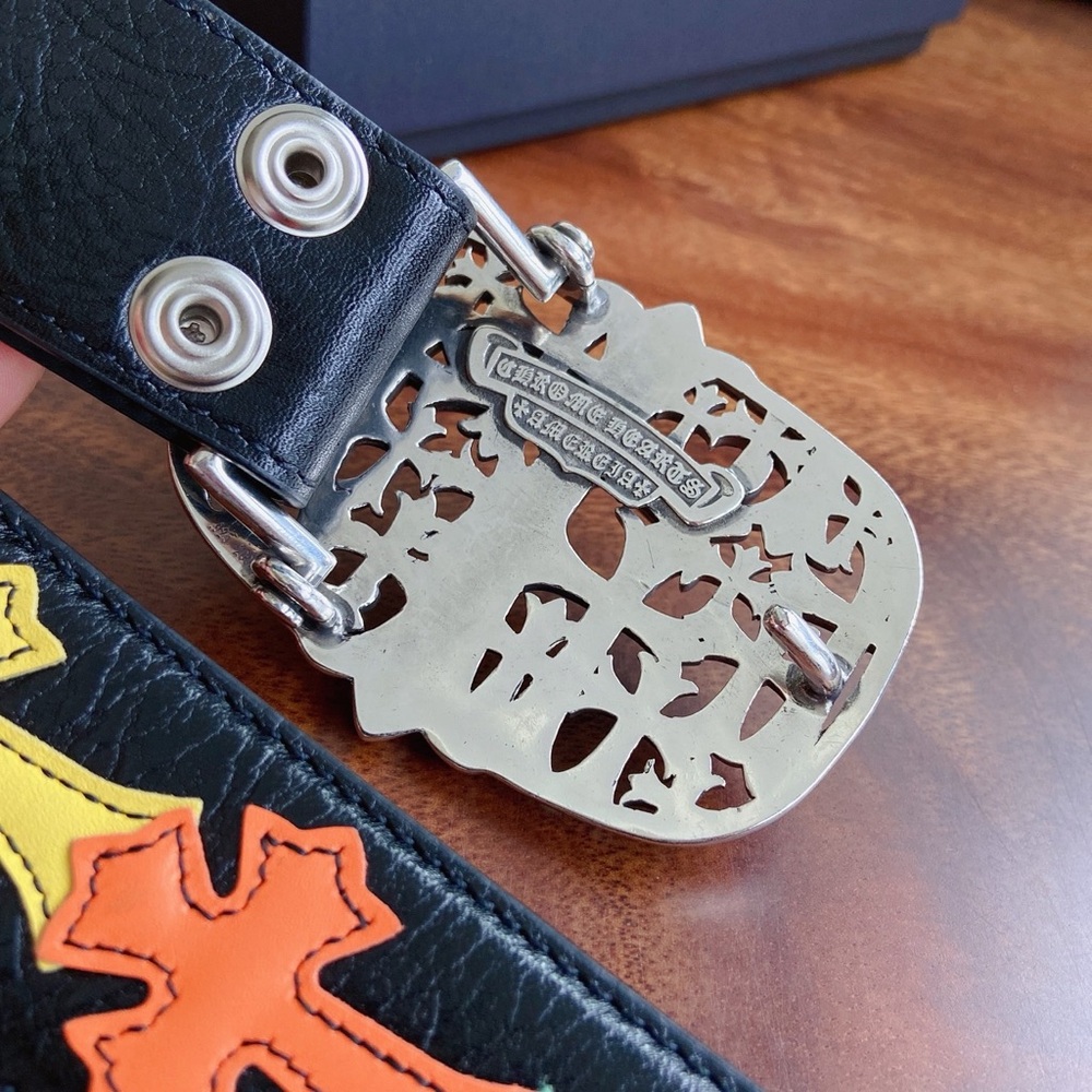 Chrome Hearts Cross-Motif Silver Buckle Belt - Picture 7 of 9